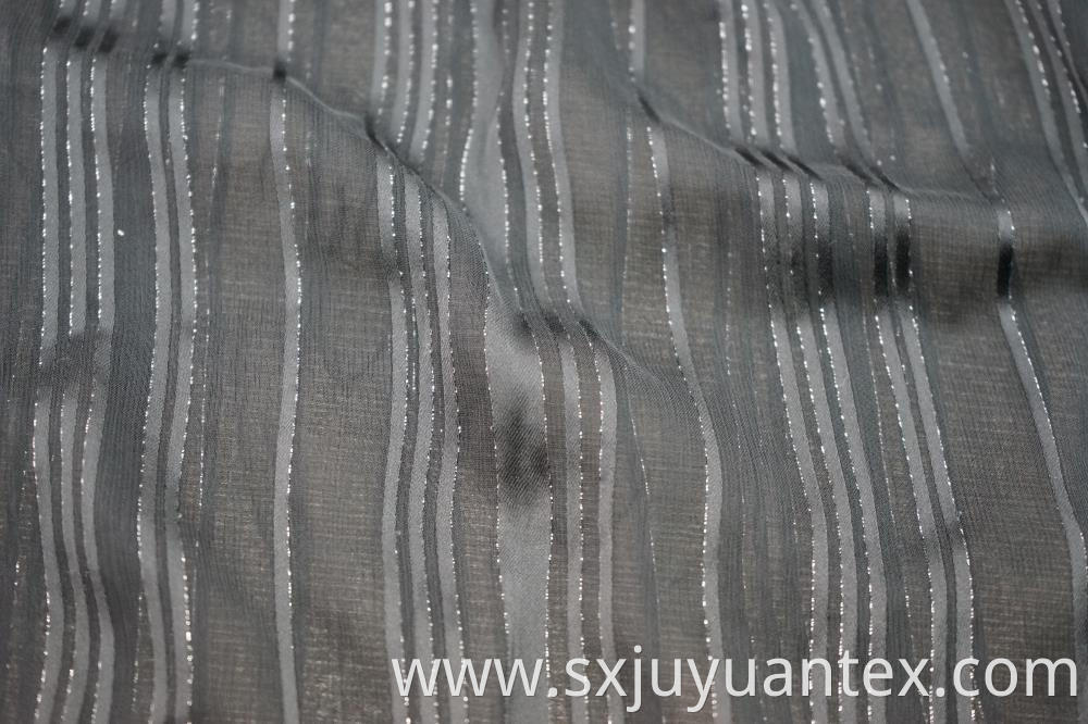 Lurex Stripe Dobby Viscose Fabric